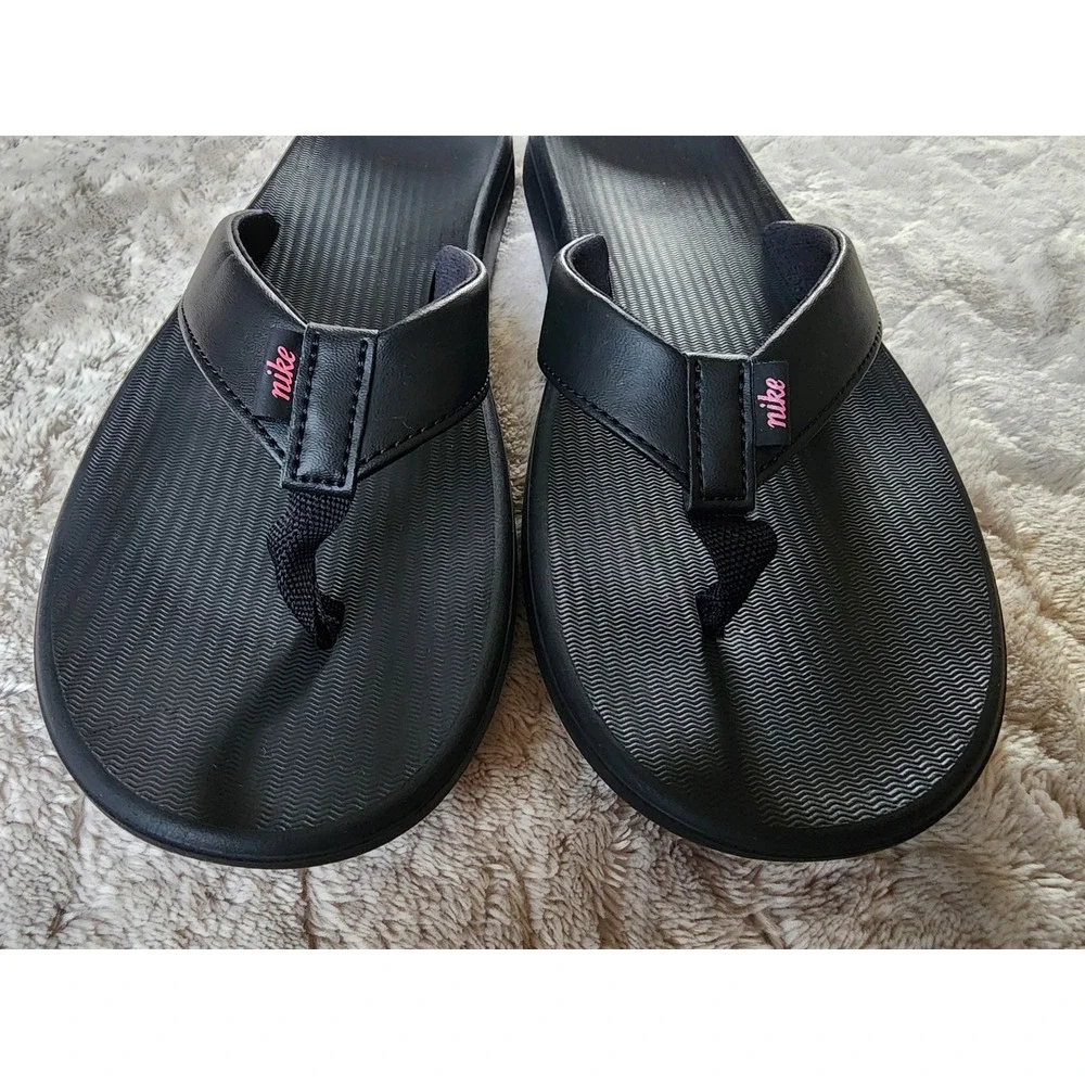 Nike Bella Kai Thong Black Women Flip Flops Sandals US 8